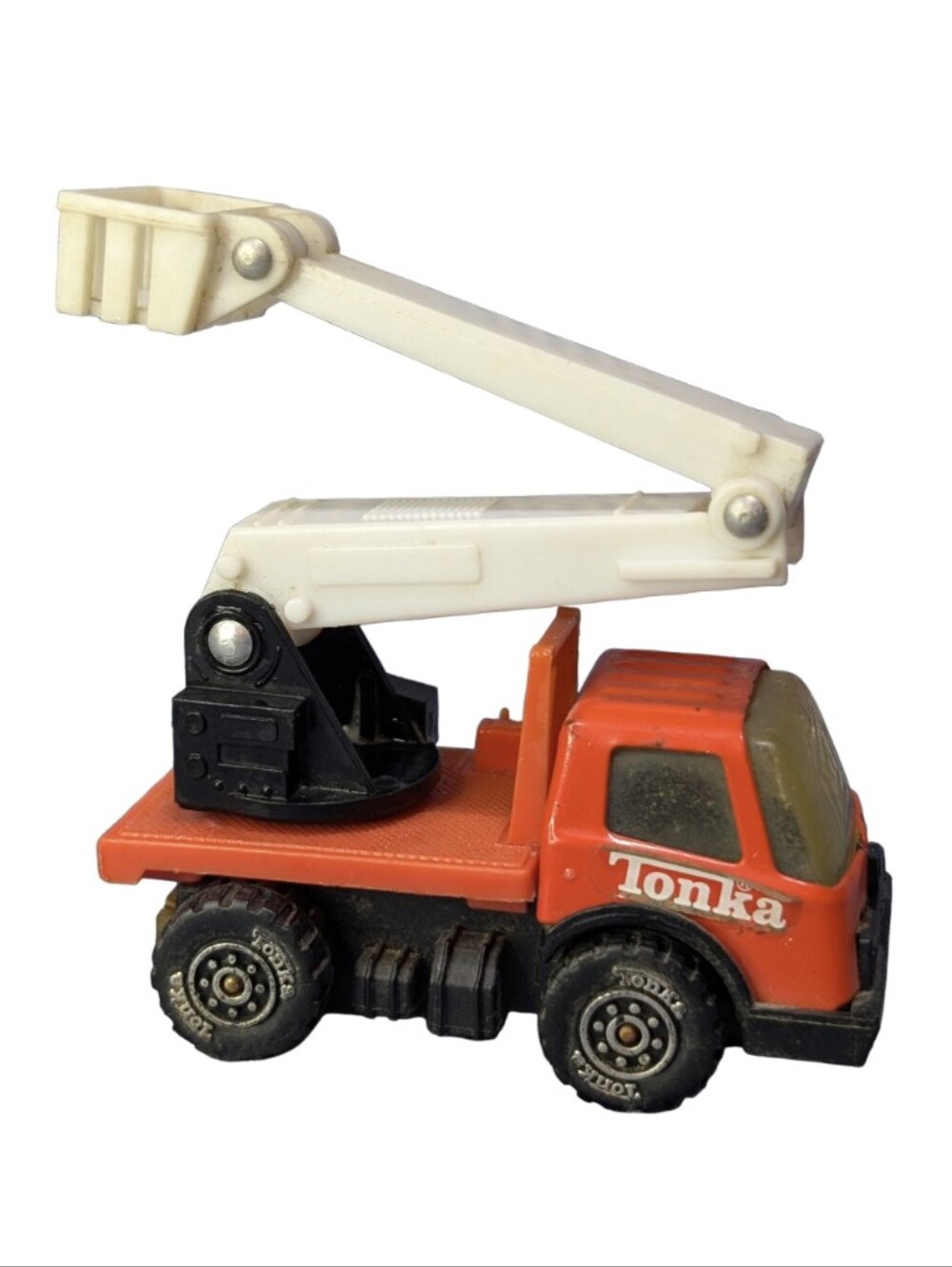 Vintage Diecast Tonka Mini Cherry Picker Bucket Truck Toy - Made In Hong Kong